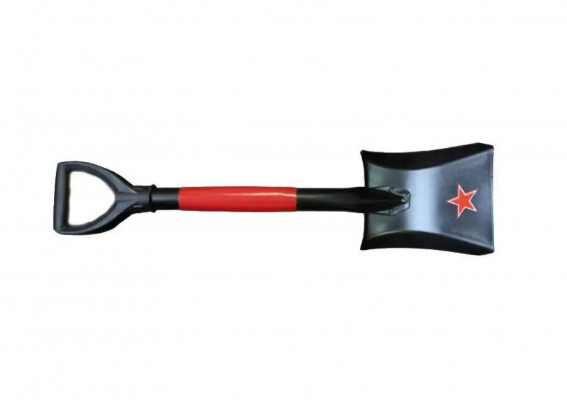 Лопатка автомобильная туристическая п/о с черенком Хозлидер