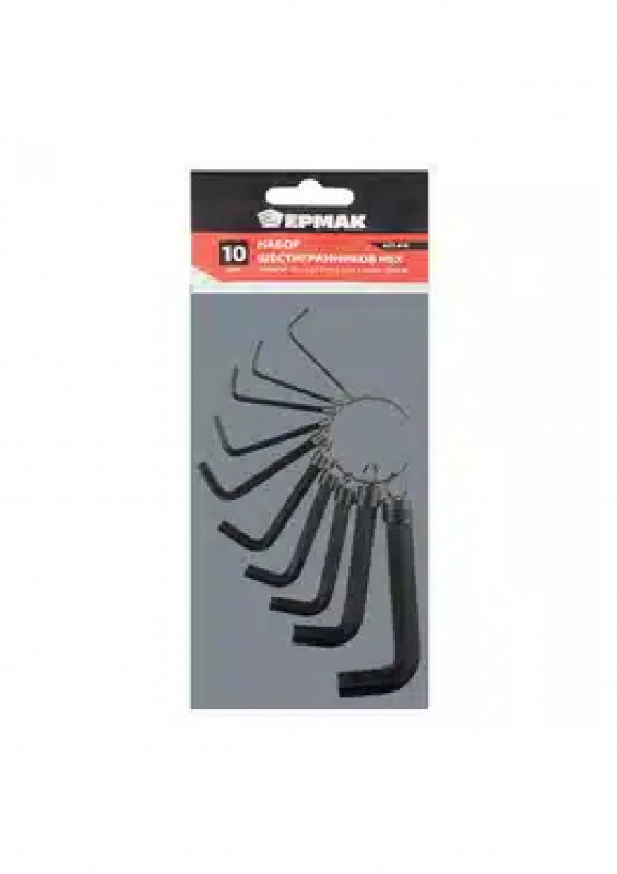 Набор шестигранников НЕХ в пакете 10шт 1,5-10мм JF2296B