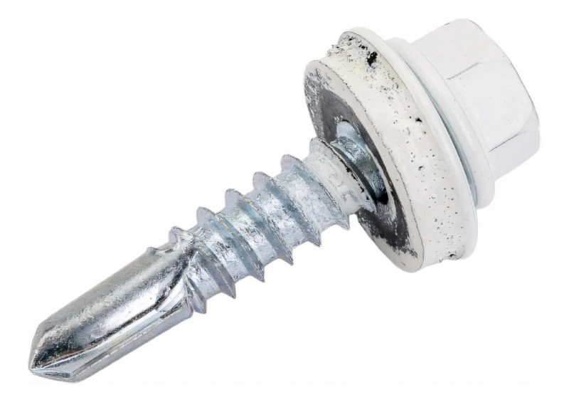 Саморез кровельный окрашенный RAL 9003 4,8х29