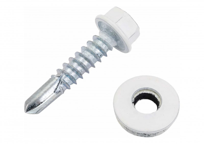 Саморез кровельный окрашенный RAL 9003 4,8х29