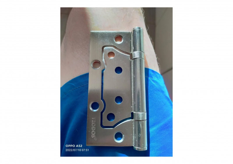 Петля без врезки 100х75х2,0 TRODOS никель