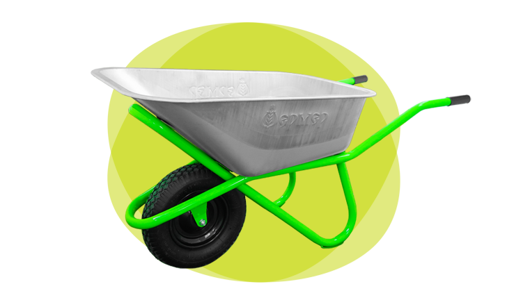 Тачка садовая 1- колесная 65л/80кг