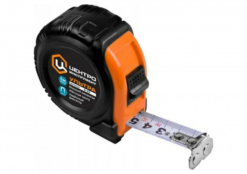 Рулетка магнитная Ультра каучук с фиксатором 25ммх10м ЦИ