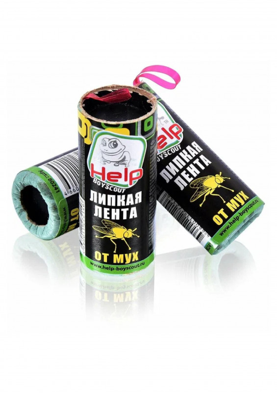 Лента липкая от мух в упаковке 4шт HELP