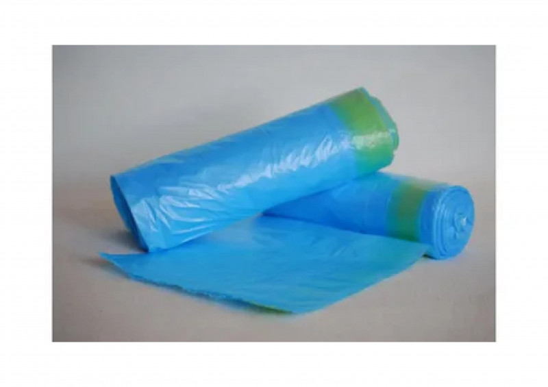 Пакеты для мусора 60л 20шт с завязками синие